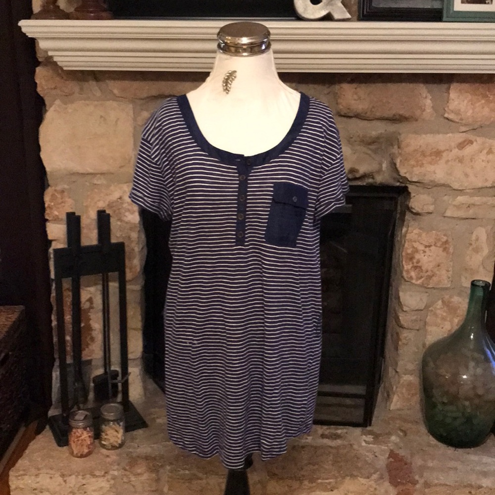 Heritage 81 Striped Tunic/Bathing Suit Coverup